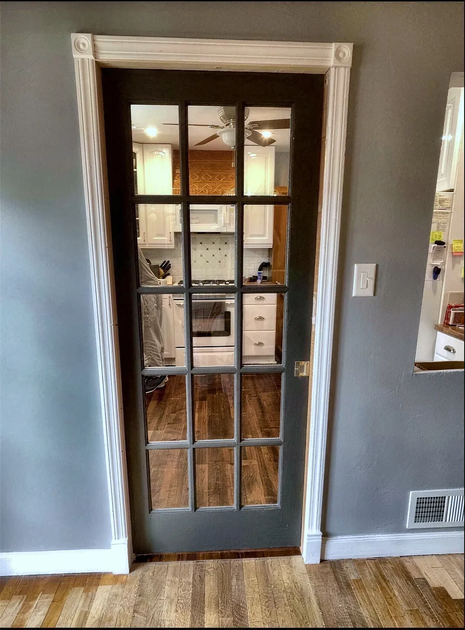 Interior pocket door — finished